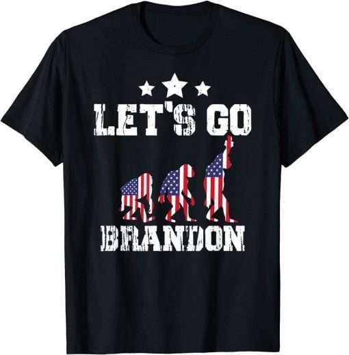 Vintage Let's Go Brandon US Flag Unisex Shirt