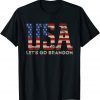 Vintage Let's Go Brandon USA Flag Unisex Shirt