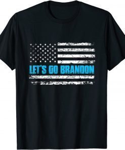 Vintage Let's Go Brandon Us Flag Joe Biden Chant 2021 T-Shirt