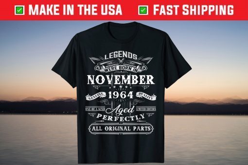 Vintage November 1964 Birthday 55 Years Old T-Shirt