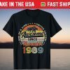 Vintage November 1989 Happy 32nd Birthday 32 Years Old T-Shirt