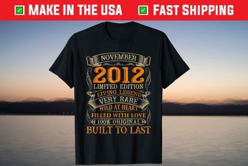 Vintage November 2012 9th Birthday 9 Years Old T-Shirt