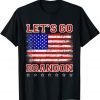Vintage Old American Flag Let's Go Brandon Impeach Gift Shirt
