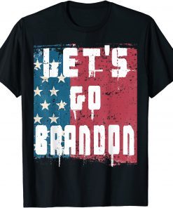 Vintage US Flag Let's Go Brandon Conservative Anti Liberal Gift T-Shirt