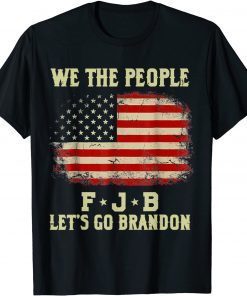 Vintage We The People Let’s Go Brandon American Flag T-Shirt