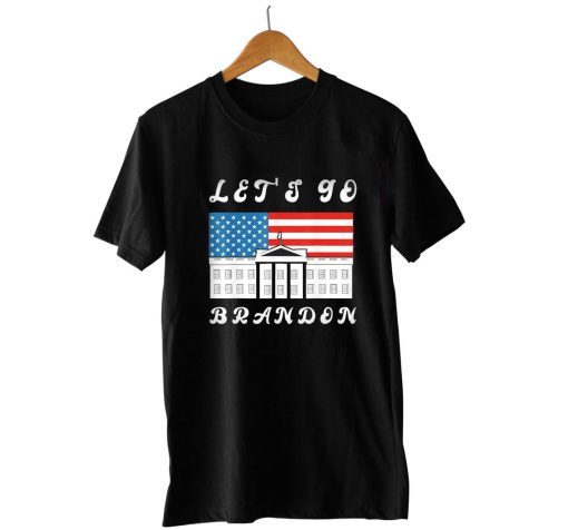 White House Let's Go Brandon Us Flag Gift Shirt