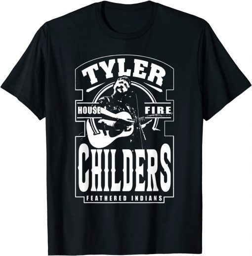 White and Black Tyler Childers Classic Feathered Indians Unisex Shirt