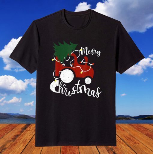 Xmas Farmer Tractor Merry Christmas T-Shirt