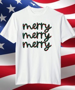 Xmas Merry Merry Merry Christmas Leopard T-Shirt