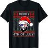Abraham Lincoln 4th Of July Merica USA Flag Christmas Ugly Gift Shirt