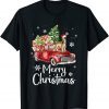 Afghan Hound Riding Red Truck Xmas Merry Christmas Limited Shirt