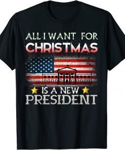 All I Want For Christmas Is A New President Xmas Pajama flag Classic Shirt