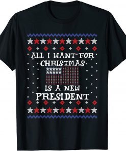 All I want For Christmas Is A New President Anti Biden Classic Shirt