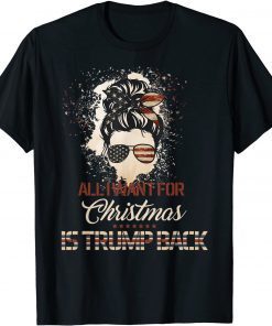 All I want for Christmas is Trump back vintage American Flag 2021 Shirt