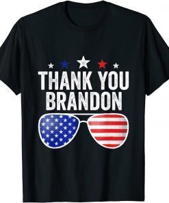 American Flag Thank You Brandon Conservative Anti Liberal T-Shirt