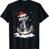 Anchor Boating Sailing Christmas Santa Hat Lights Limited Shirt