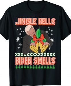 Anti Biden Ugly Christmas Sweater Republican Biden Smells Classic T-Shirt