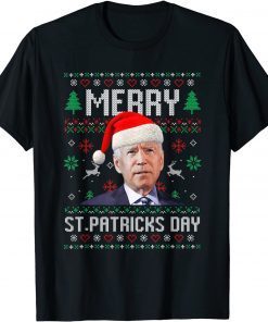 Anti Joe Biden Merry St. Patricks Day Christmas Ugly Limited Shirt