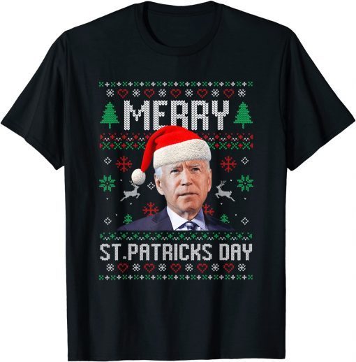 Anti Joe Biden Merry St. Patricks Day Christmas Ugly Limited Shirt