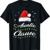 Auntie Claus Christmas Hat Pajamas Matching Family Unisex Shirt
