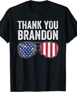 Aviator Sunglasses American Flag Patriotic Thank You Brandon Classic Shirt