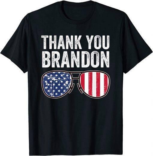 Aviator Sunglasses American Flag Patriotic Thank You Brandon Classic Shirt