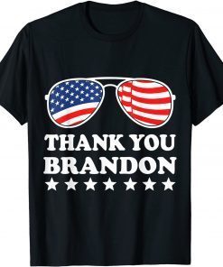 Aviator Sunglasses Vintage American Flag Thank You Brandon Unisex Shirt