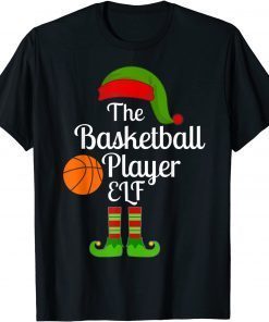 Basketball Player Elf Matching Family Christmas Pajama Limited Shirt