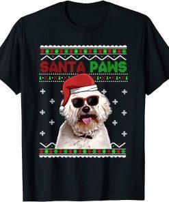 Bichons Frise Dog Santa Paws Christmas Gift T-Shirt