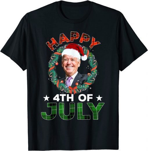 Biden Christmas Happy Fourth Of July T-Shirt