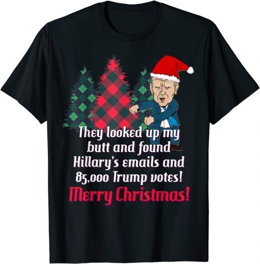 Biden Colonoscopy Meme Christmas Butt Wiped Biden Go Brandon Gift Shirt