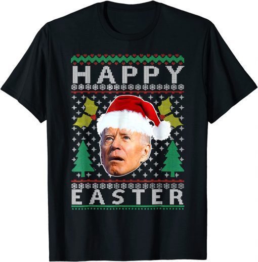 Biden Happy Easter Ugly Sweater Christmas Pajama Xmas T-Shirt