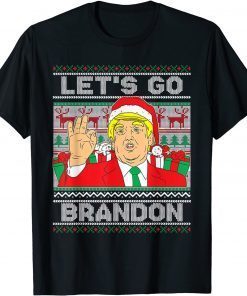 Biden Lets Go Brandon Trump Ugly Christmas Sweater T-Shirt