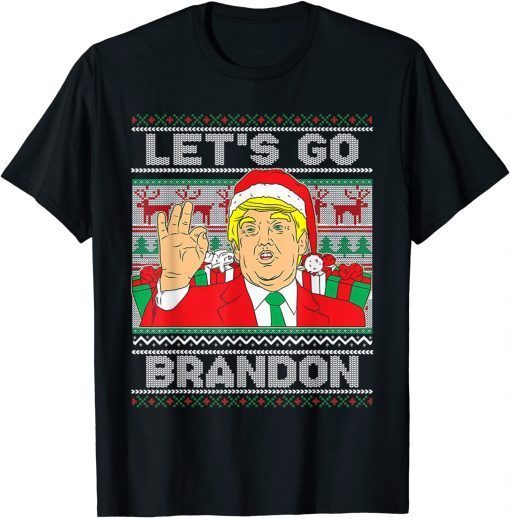 Biden Lets Go Brandon Trump Ugly Christmas Sweater T-Shirt