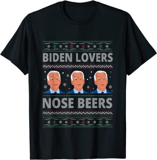 Biden Loves Nose Beers Ugly Sweater Christmas Limited Shirt