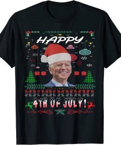 Biden Santa Claus,Happy 4th of July Ugly Christmas Classic Shirt