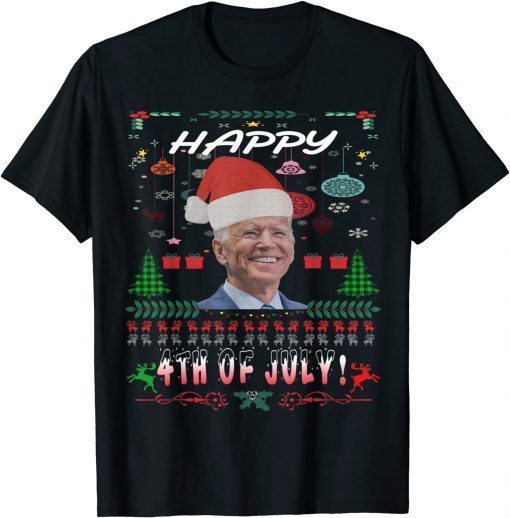 Biden Santa Claus,Happy 4th of July Ugly Christmas Classic Shirt