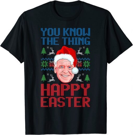 Biden Santa Happy Christmas Biden Happy Easter Christmas Classic Shirt