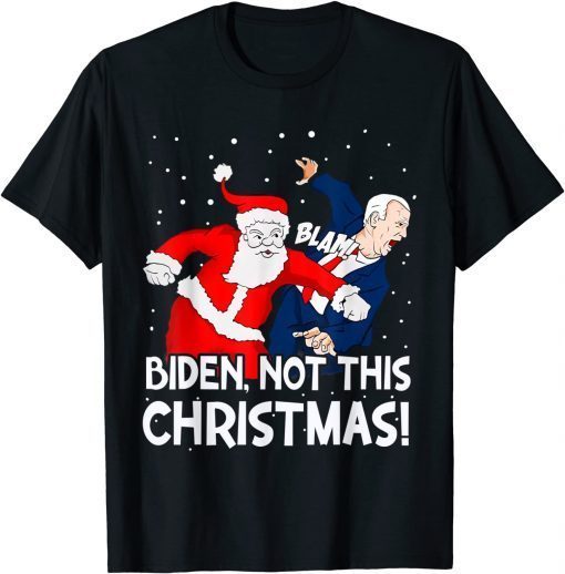 BidenSanta Anti President Joe Biden Joke Humor Funny Christmas T-Shirt