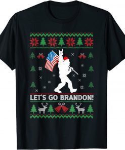 Bigfoot Let’s Go Branson Brandon Christmas Ugly Sweater Classic Shirt