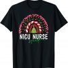 Boho Christmas Leopard Rainbow NICU Nurse Squad Nursing Gift Shirt