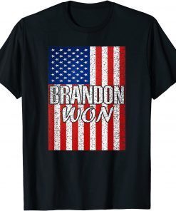 Brandon Won US Flag Pro Biden T-Shirt