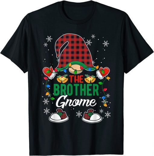 Brother Gnome Buffalo Plaid Matching Family Christmas T-ShirtBrother Gnome Buffalo Plaid Matching Family Christmas T-Shirt