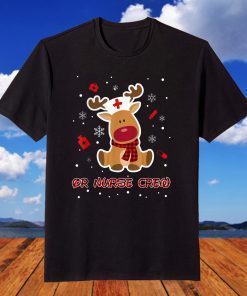 Buffalo Plaid Reindeer OR Nurse Crew Nursing Xmas T-Shirt