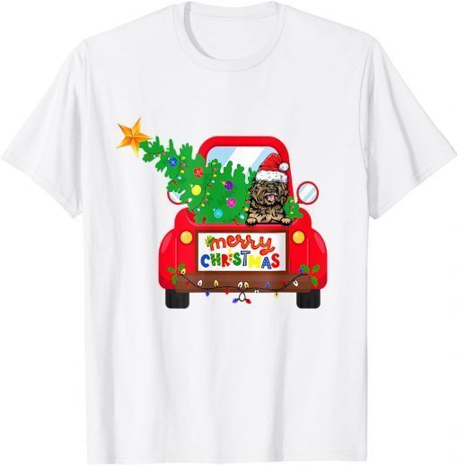 Cairn Terrier Dog Riding Red Truck Christmas Pajama Limited Shirt