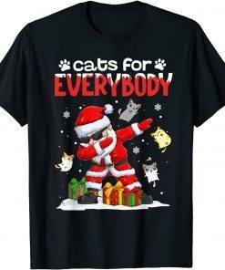 Cats For Everybody Christmas Dabbing Santa Cat Lover Classic Shirt