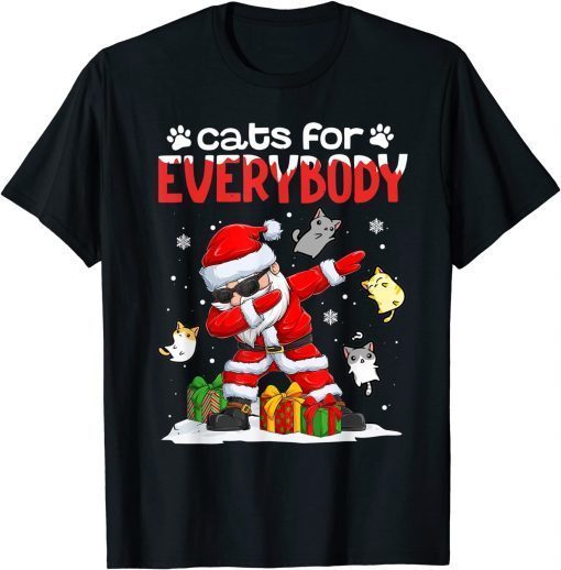 Cats For Everybody Christmas Dabbing Santa Cat Lover Classic Shirt