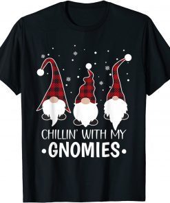 Chillin With My Gnomies Buffalo Plaid Gnome Christmas Pajama Limited Shirt