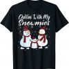 Chillin With My Snowmies Family Pajamas Buffalo Christmas T-Shirt