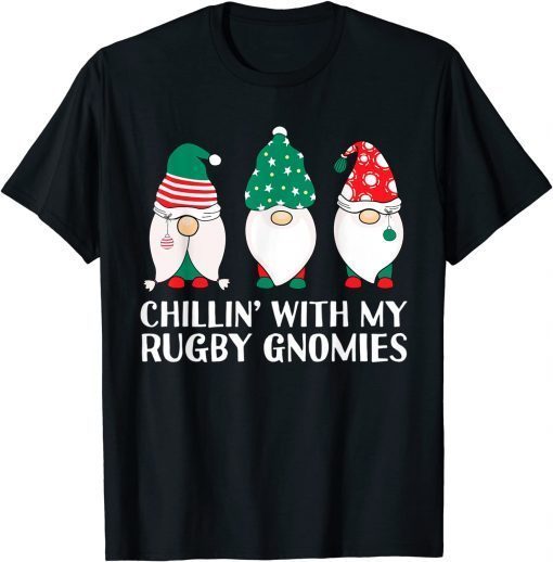 Chilling With My Rugby Gnomies Unisex Shirt